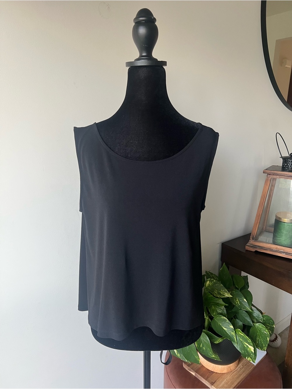 Abound Black Scoop Neck Sleeveless Tank Top